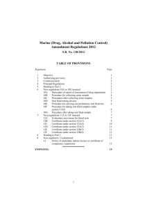 Marine (Drug, Alcohol and Pollution Control) Amendment