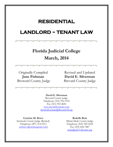 RESIDENTIAL LANDLORD/TENANT LAW