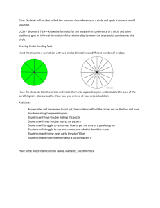 7.G.4 Area and Circumference of Circles