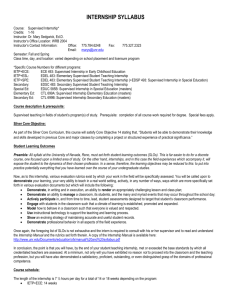 EDEL 483 - Elementary Supervised Teaching Internship