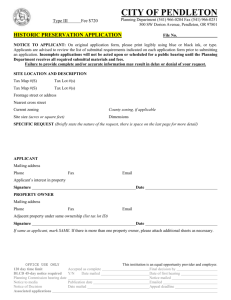 Fillable Form - City of Pendleton