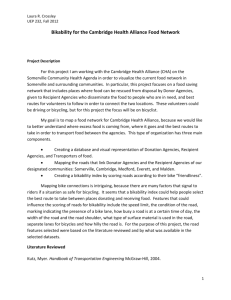 Bikability Index for Cambridge Health Alliance Food Network, Laura