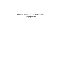 Annex E Phase 4 * Main ESIA Stakeholder Engagement