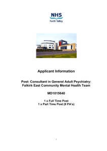 Consultant Psychiatrist - NHS Scotland Recruitment