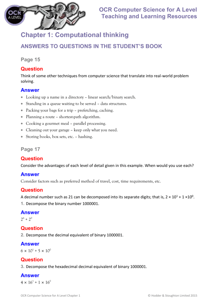 hodder education workbook answers pdf