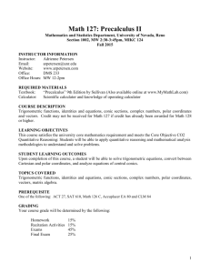 Math 127.1002 Fall 2015 Petersen MW 230pm
