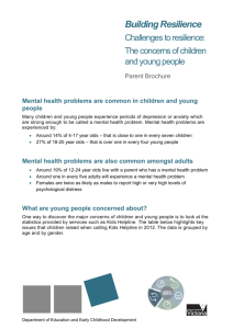 Challenges to Resilience - the concerns of children and young people