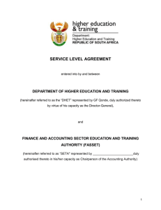 Revised Service Level Agreement 2016 - 2017 28 Aug 2015