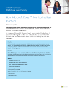 How Microsoft Does IT: Monitoring Best Practices