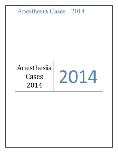 Anesthesia Cases 2014