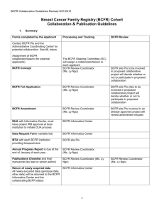 BCFR Collaboration & Publication Guidelines