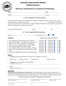 Physician Authorization Form - Lakeside Union School District