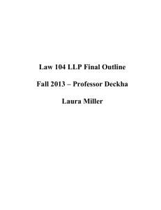 LLP Final Outline