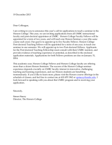 2014-16 Honors College Fellows Application