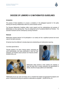 Diocesan Maths Guidelines