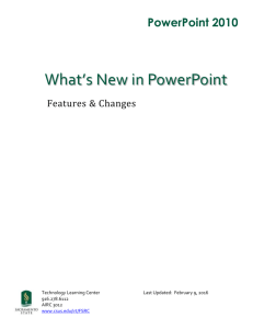 What`s new in PowerPoint 2010