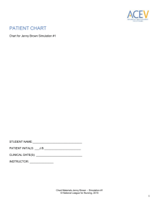 PATIENT CHART Chart for Jenny Brown Simulation #1 STUDENT