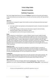 Pathfinder 2015 Programme Guidelines