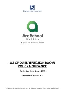 Quiet Reflection Rooms Policy - ARC School