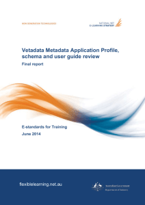 Vetadata Metadata Application Profile, Schema and User Guide