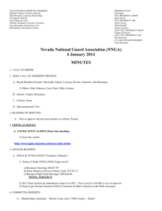 2014-01-06 minutes - Nevada National Guard Association