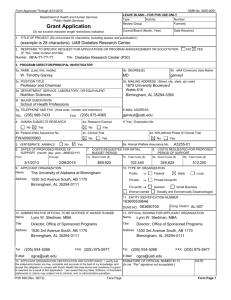 PHS 398 forms example (doc.) - University of Alabama at Birmingham