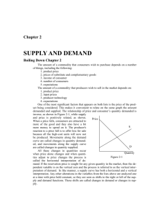 Chapter 2 Supply AND DEMAND Boiling Down Chapter 2
