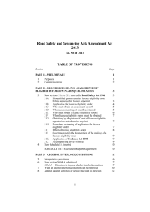 Road Safety and Sentencing Acts Amendment Act 2013