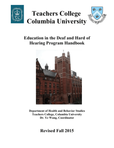 Masters Degree Handbook - Teachers College Columbia University