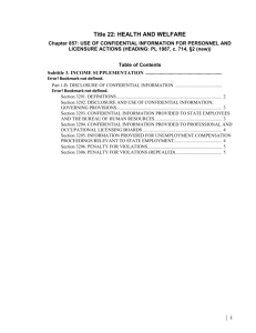 Title 22: HEALTH AND WELFARE