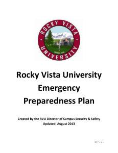 RVU Emergency Preparedness Plan
