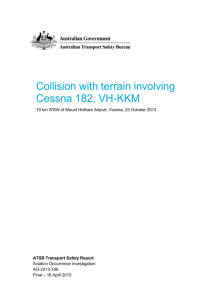 Collision with terrain involving Cessna 182, VH