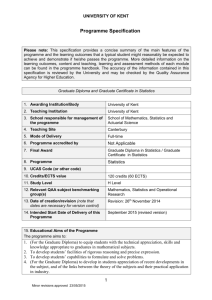 Programme Specification