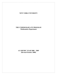 3. Degree Programs - New York University > Courant Institute