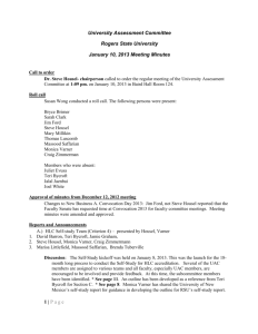 January 10, 2013 Meeting Minutes