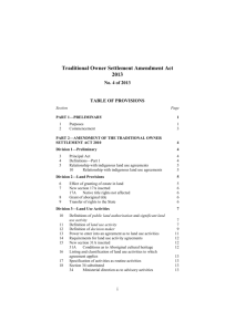 Traditional Owner Settlement Amendment Act 2013