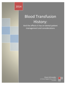 Blood Transfusion History:
