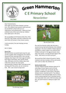 Newsletter Summer 2015 - Green Hammerton Primary School