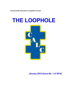 Loophole Jan 2014 - Office of Parliamentary Counsel