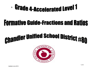 Fractions and Ratios - Chandler Unified School District