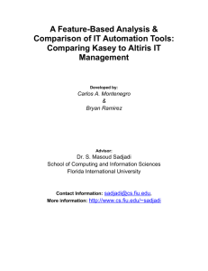 A Feature-Based Analysis & Comparison of IT Automation Tools: