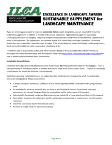 Sustainable Landscape Maintenance Supplement