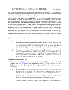 Crosshole Sonic Logging (CSL)