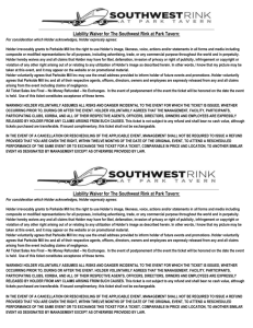 Liability Waiver for The Southwest Rink at Park Tavern: For