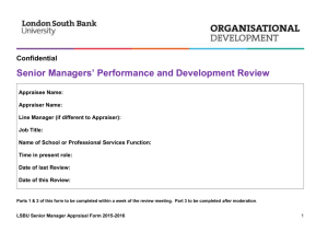 Senior Managers` Performance and Development Review Form