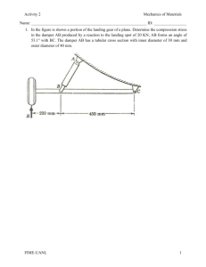 Activity 2 Mechanics of Materials Name: ID: In the figure is shown a