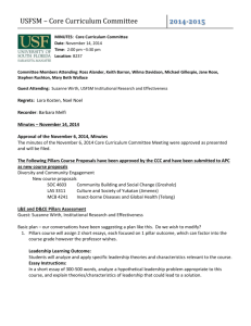 USFSM * Core Curriculum Committee