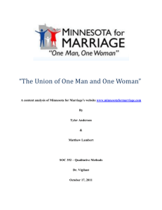 A Content Analysis of Minnesota of Marriage`s Website