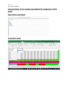 Documentation of my complex spreadsheet for