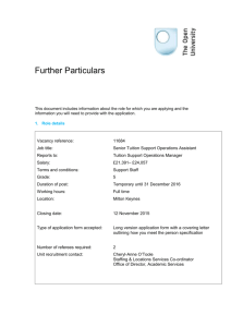 Further Particulars - The Open University